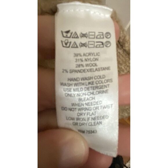 Tahari Cardigan Vest Women Size M Dark Beige Hooded Longline Pockets Sleeveless - Picture 8 of 8